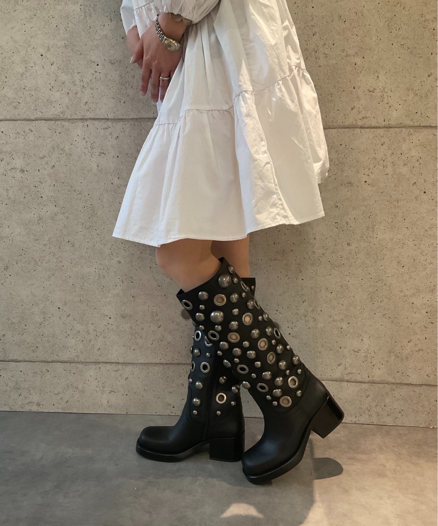 ラウンドスタッズ ロングブーツ Jeffrey Campbell│Jeffrey Campbell