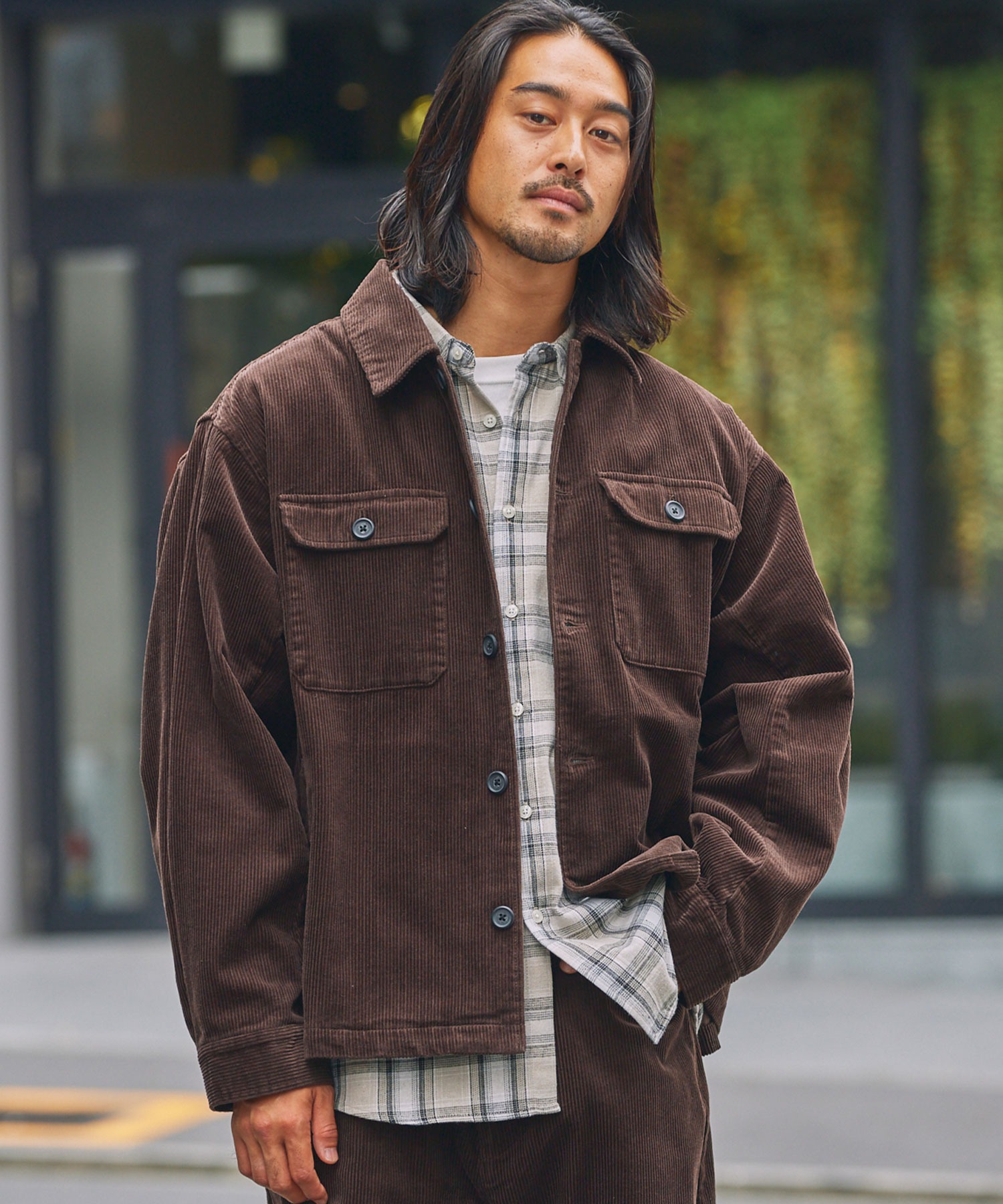 セットアップ対応】オーバーサイズコーデュロイCPOシャツジャケット