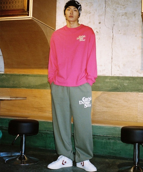 A'GEM/9 × .kom『CAVISH/カビシ』BIG SELLER LOGO SWEATPANTS/ビッグ