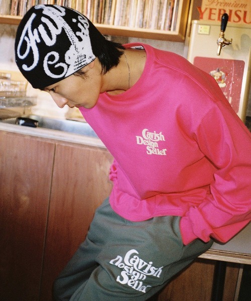 A'GEM/9 × .kom『CAVISH/カビシ』BIG SELLER LOGO SWEATPANTS/ビッグ