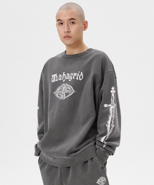 mahagrid/マハグリッド』DAGGER PIGMENT SWEATSHIRT/ダガー