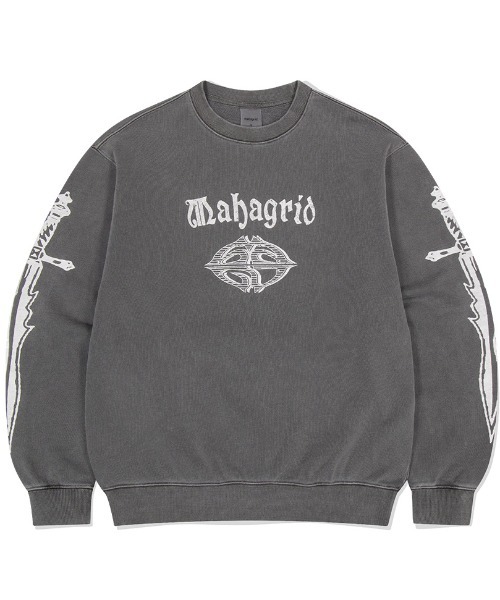さらに100円引き◆MAHAGRID◆RAW CUT M LOGO PIGMENT SWEATSHIRT RAW CUT M LOGO PIGMENT SWEATSHIRT[NAVY] - MAHAGRID