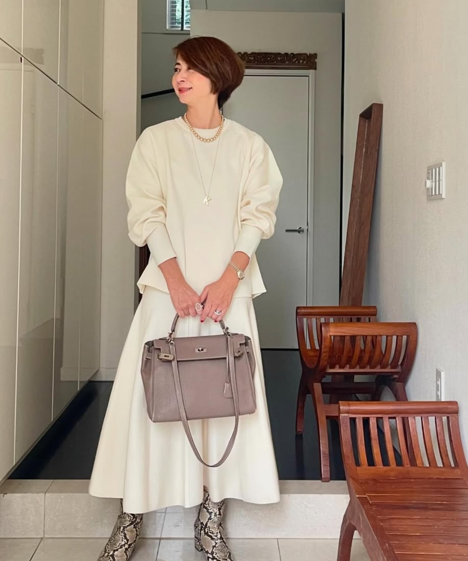 model：H166 着用サイズ：FREE