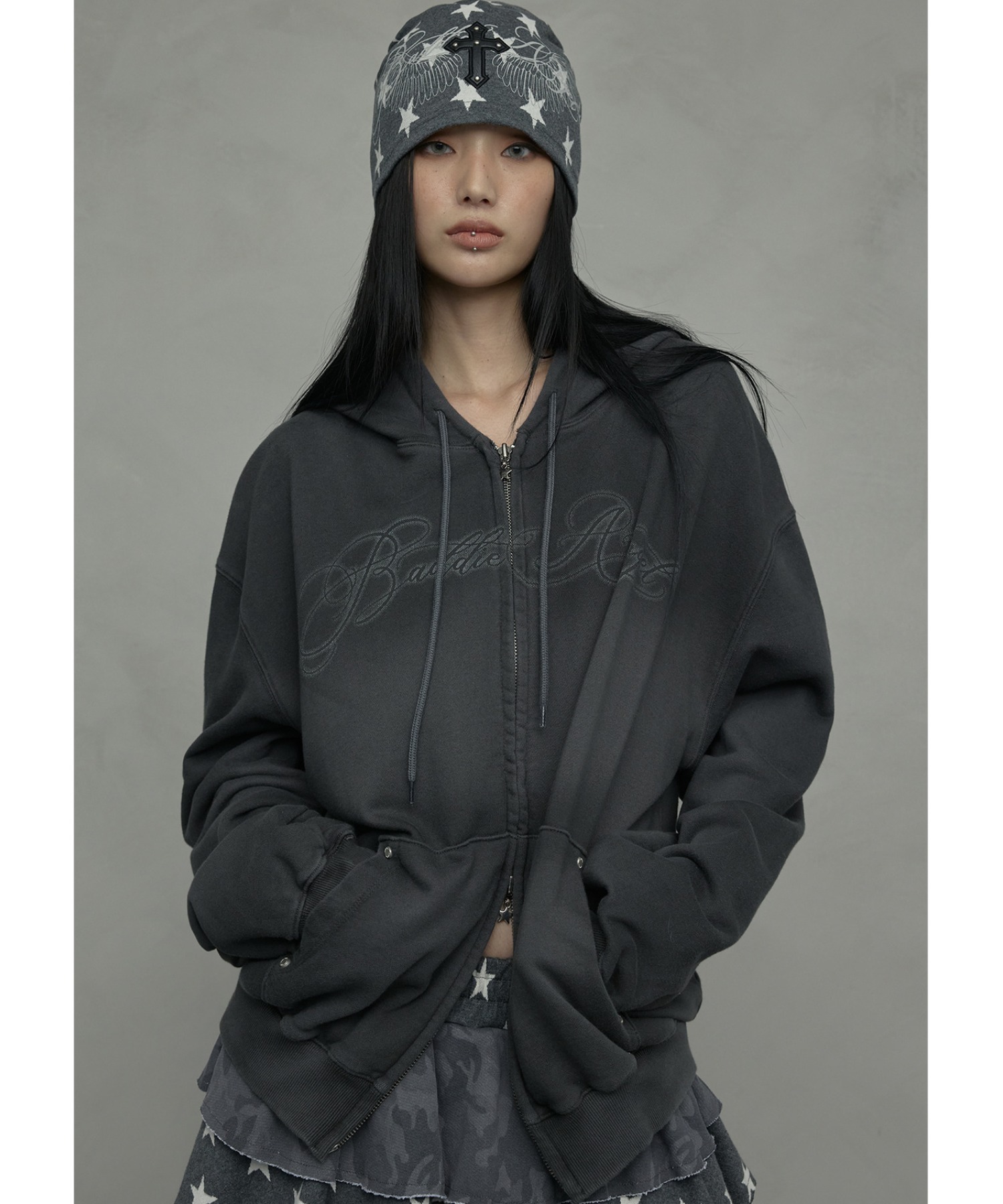 A'GEM/9 × .kom 『NIIER NOR/ニアノア』 DIRTY WASHING HOOD ZIP