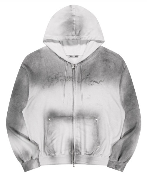 A'GEM/9 × .kom 『NIIER NOR/ニアノア』 DIRTY WASHING HOOD ZIP-UP