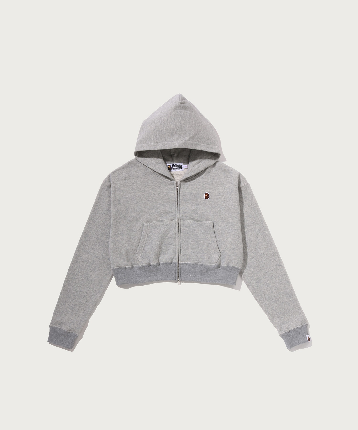 APE HEAD ONE POINT CROPPED ZIP HOODIE (короткое худи с капюшоном)