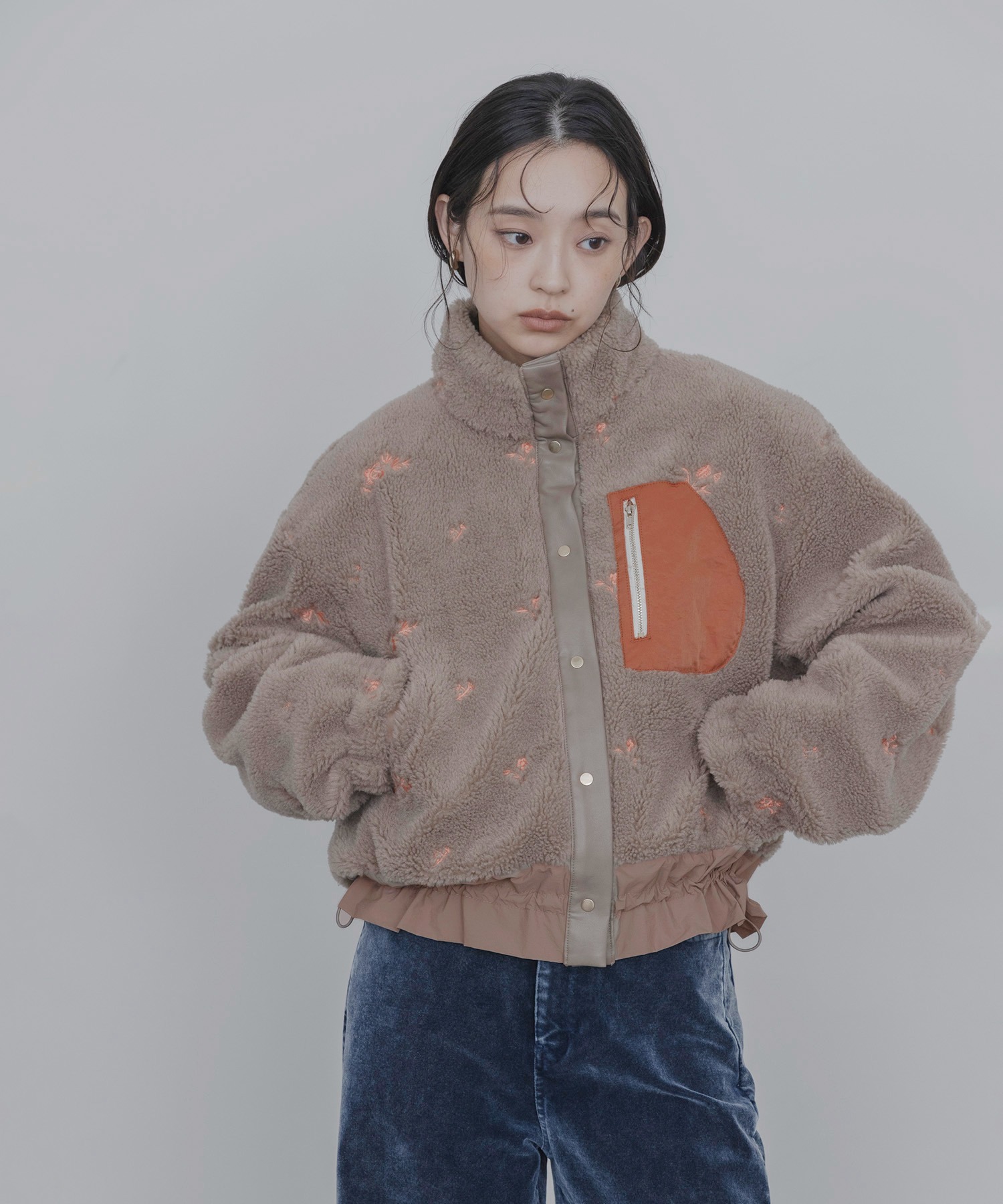 リバーシブル エンブロイダリーボアブルゾン Eimee Law│Eimee Law