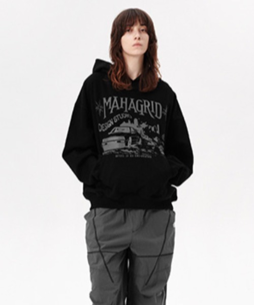 さらに100円引き◆MAHAGRID◆TWO ROSE HOODIE TWO ROSE HOODIE[CHARCOAL] - MAHAGRID