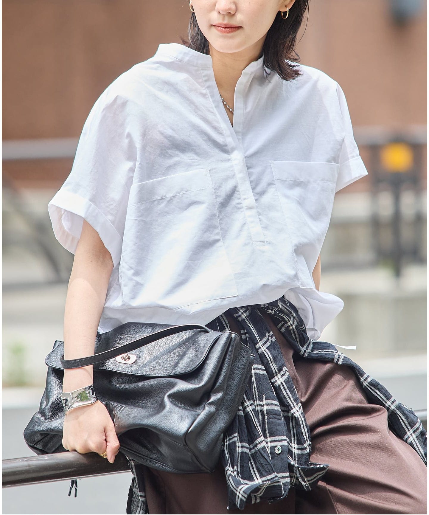 [WEB限定3] Hardman’s Linen Cotton French Sleeves Shirt — свободная рубашка с коротким рукавом
