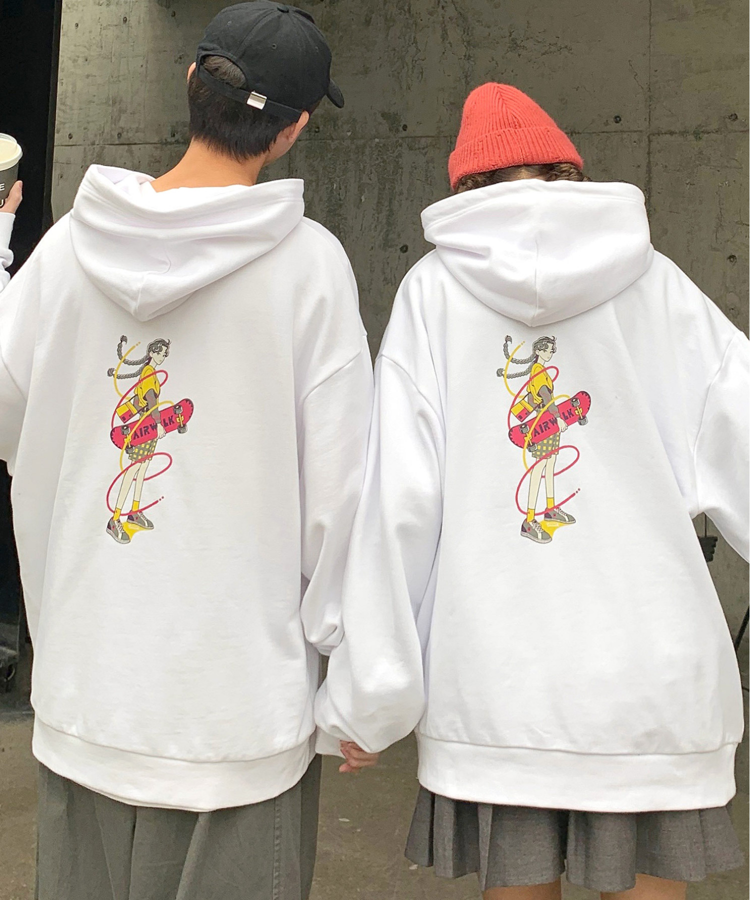 Airwalktomowaka Air Walk ともわか ビッグシルエット イラスト バックプリント スウェット プルパーカー Hotelescancun Mx