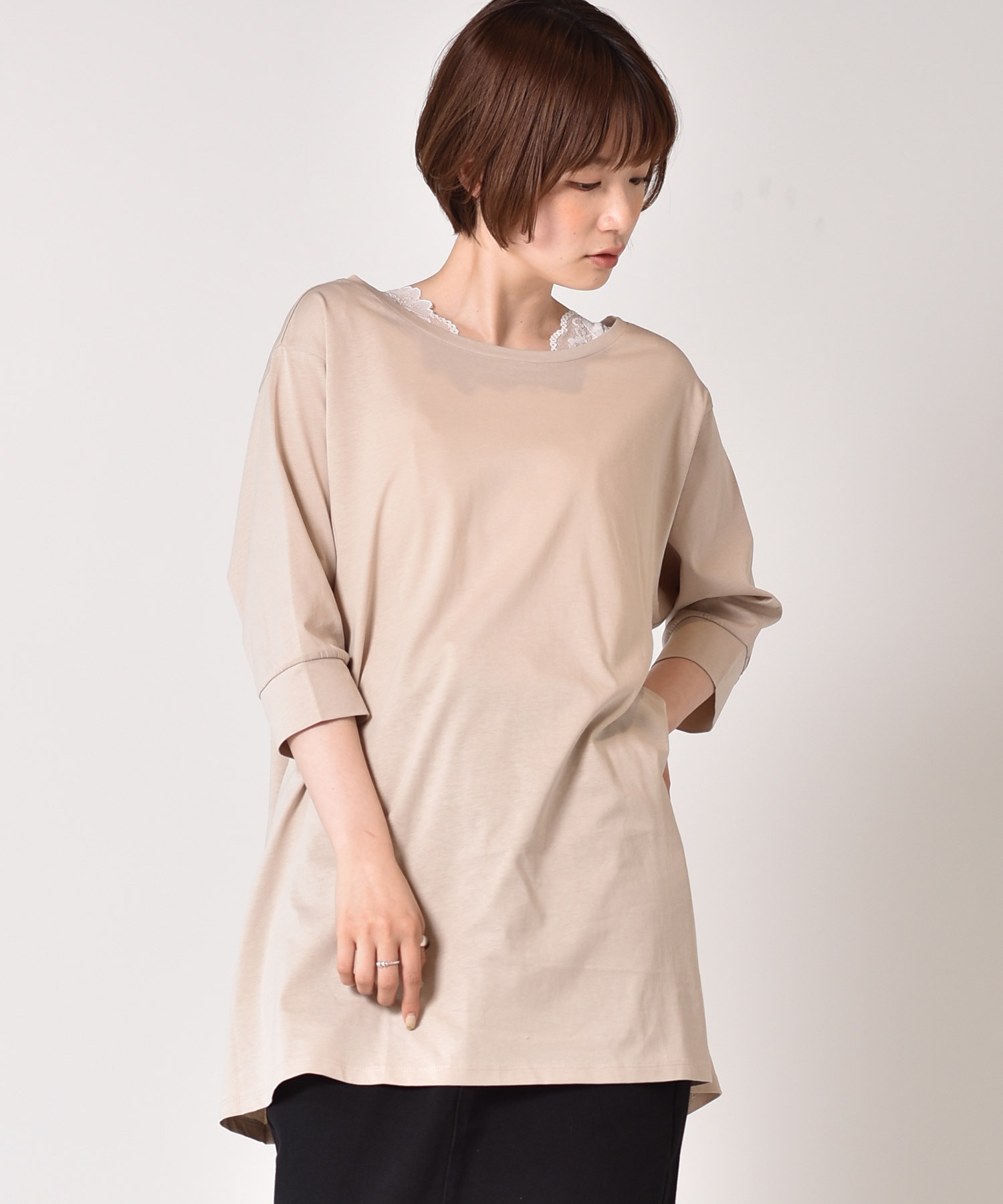 シルケット5分袖tee Retro Girl Retro Girl Online Store レトロガールオンラインストア