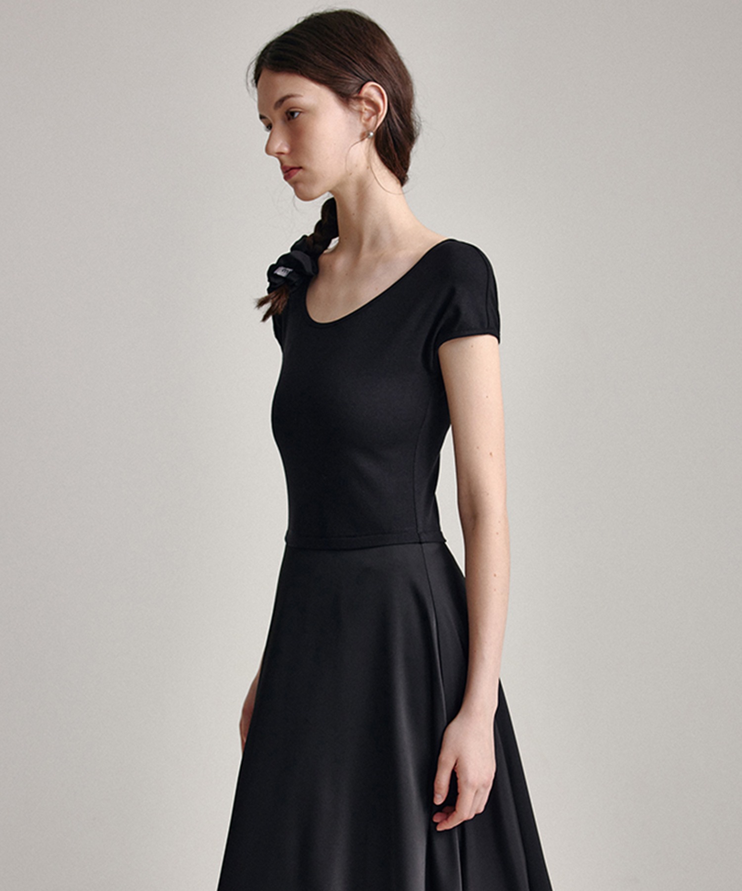 ラウンドネック スイッチ バルーンワンピース FX24L359【Fano Studios