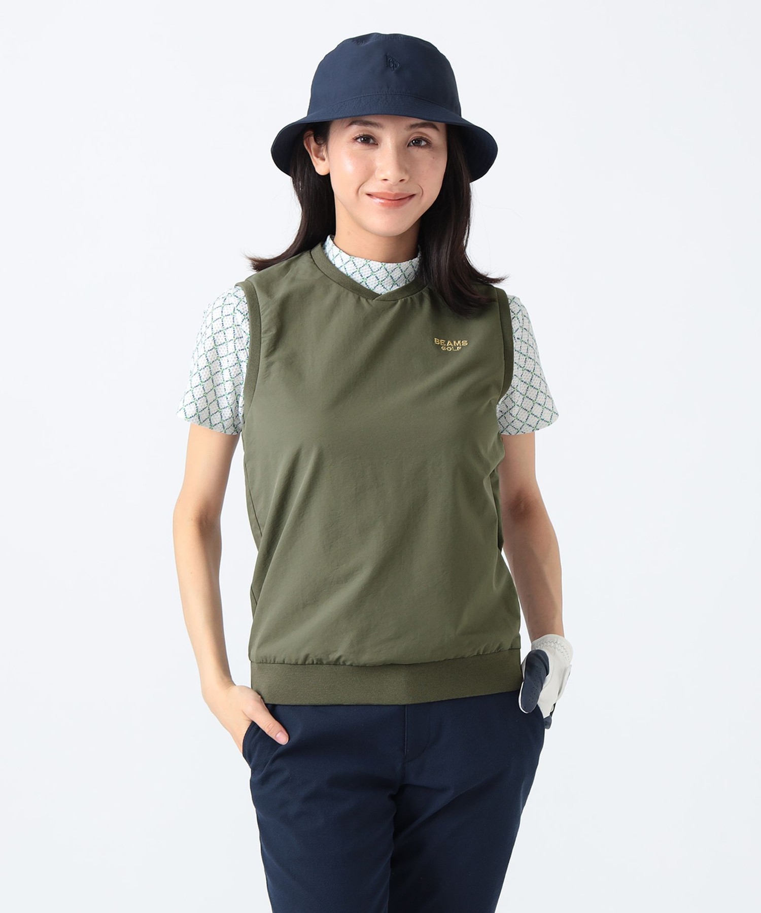 PURPLE LABEL / ストレッチ クロスVネックベスト