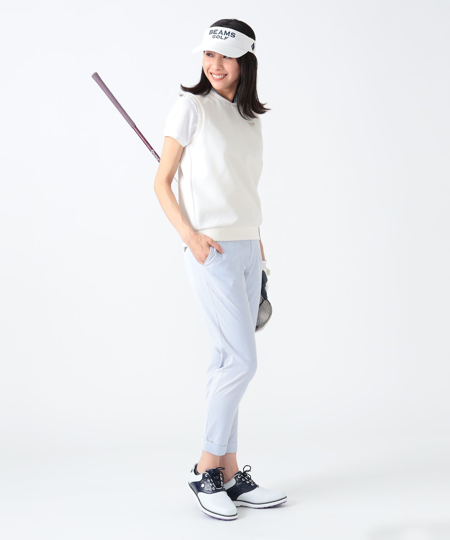 PURPLE LABEL / ストレッチ クロスVネックベスト