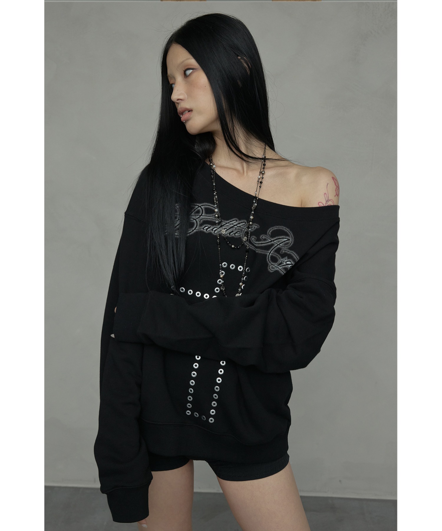 A'GEM/9 × .kom 『NIIER NOR/ニアノア』 BA-CROSS OFF-SHOULDER