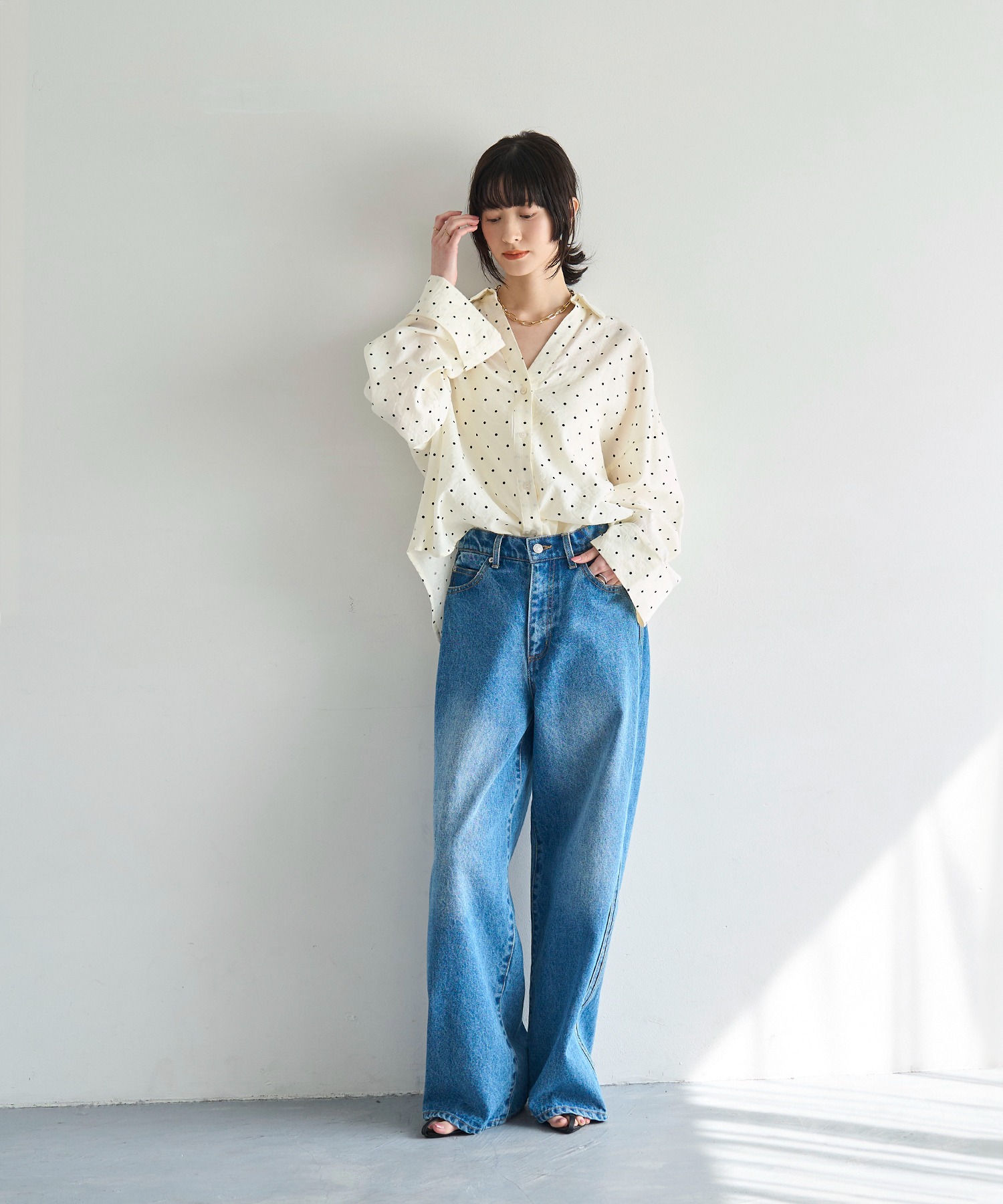 model：H166　着用サイズ：M