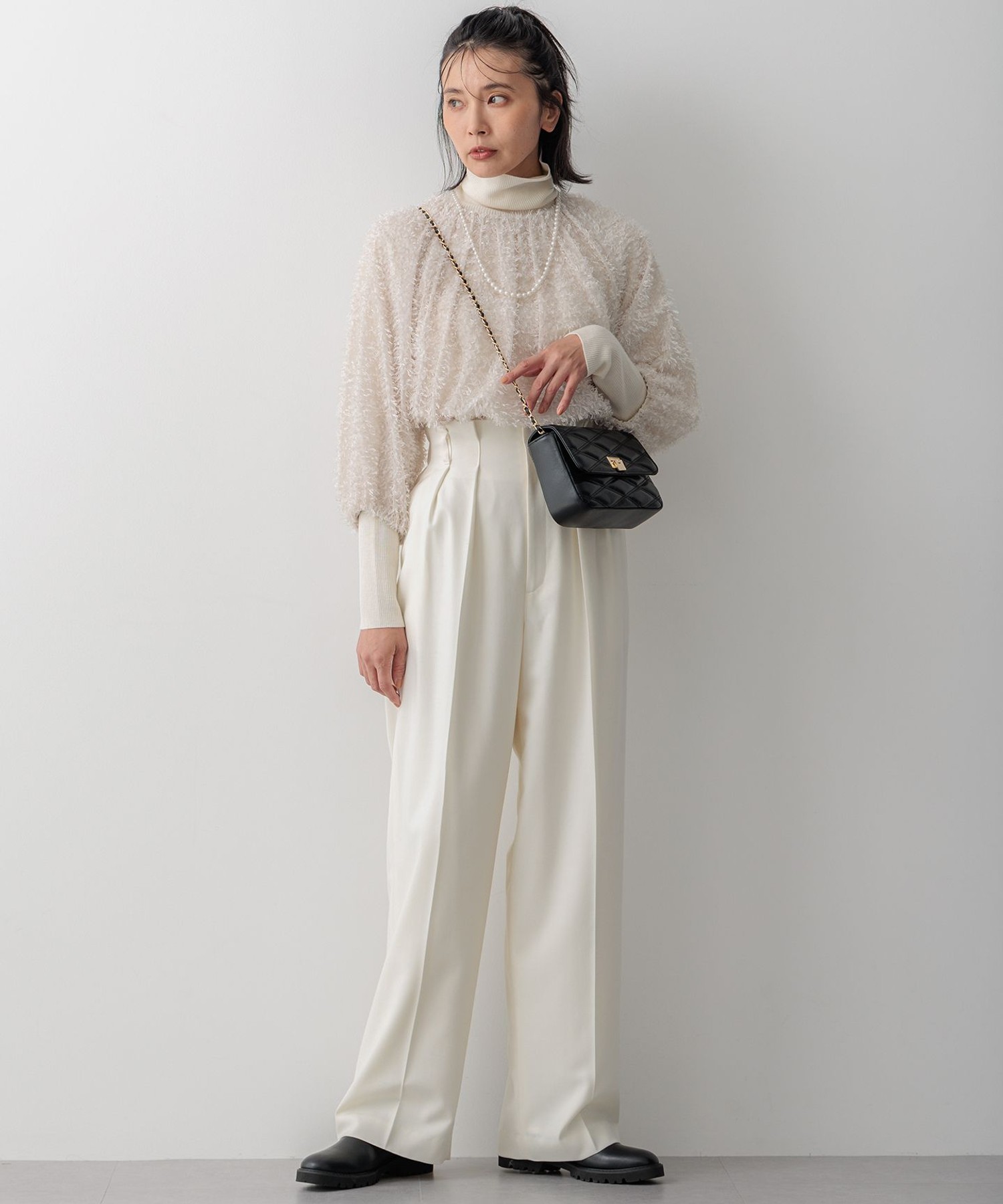 Oggi1月号/CLASSY.11月号掲載】ウーステッドウール リブタートルネック