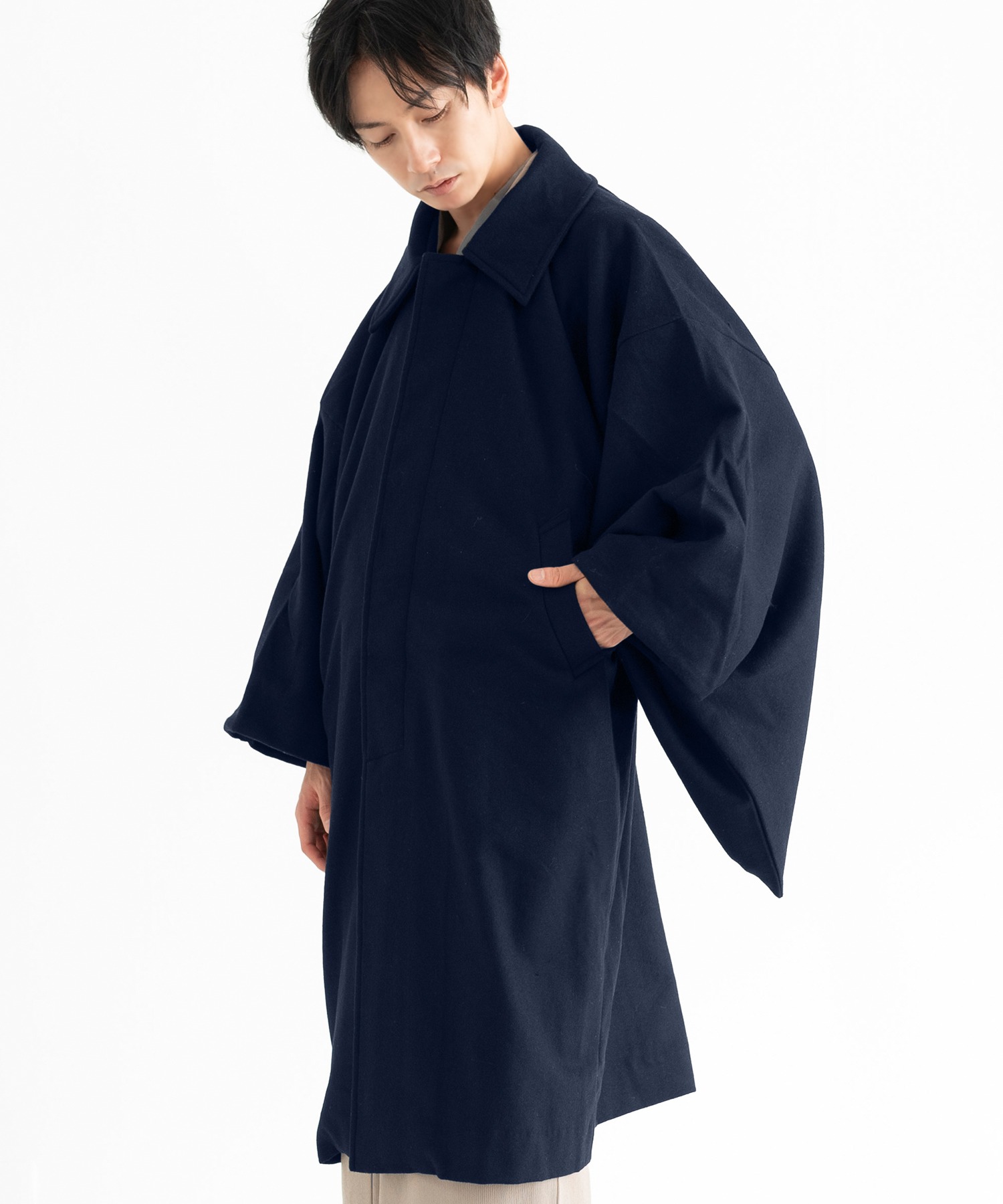 正絹　和服コート 角袖コート