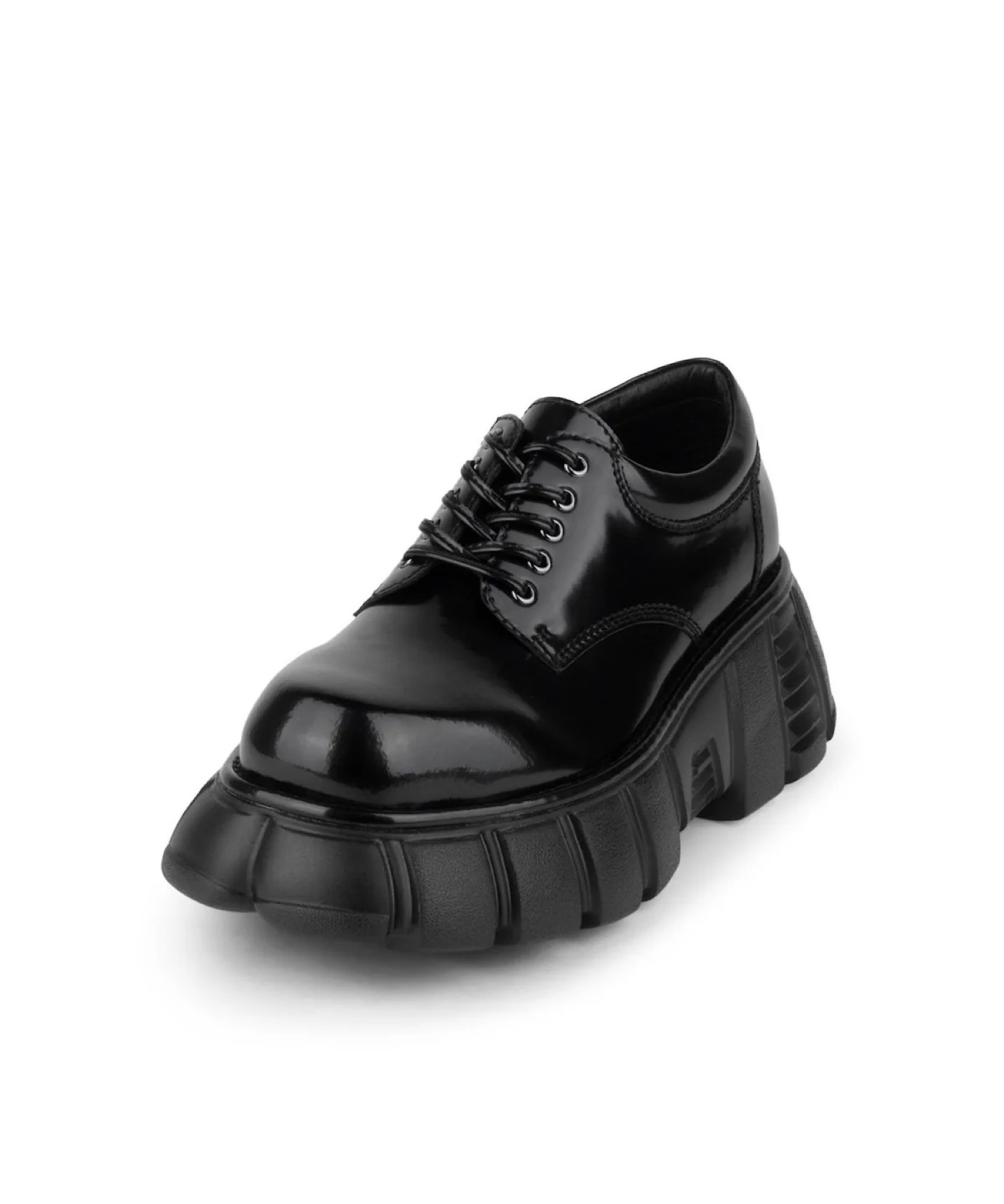 ジェフリーキャンベル　レースアップシューズ　ゴールド　22.5-23.5 Jeffrey Campbell（ジェフリーキャンベル）の「プレート付蹄