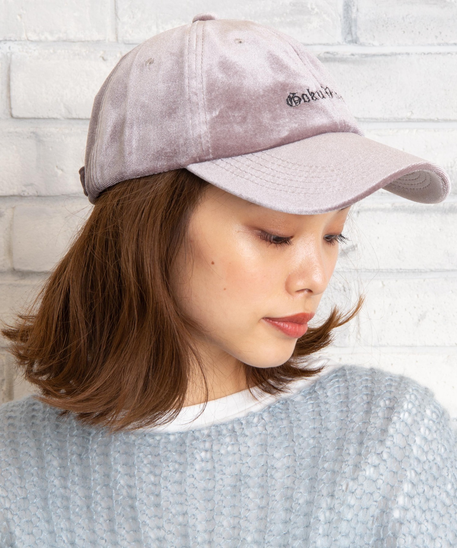 Wego ベロアロゴキャップ