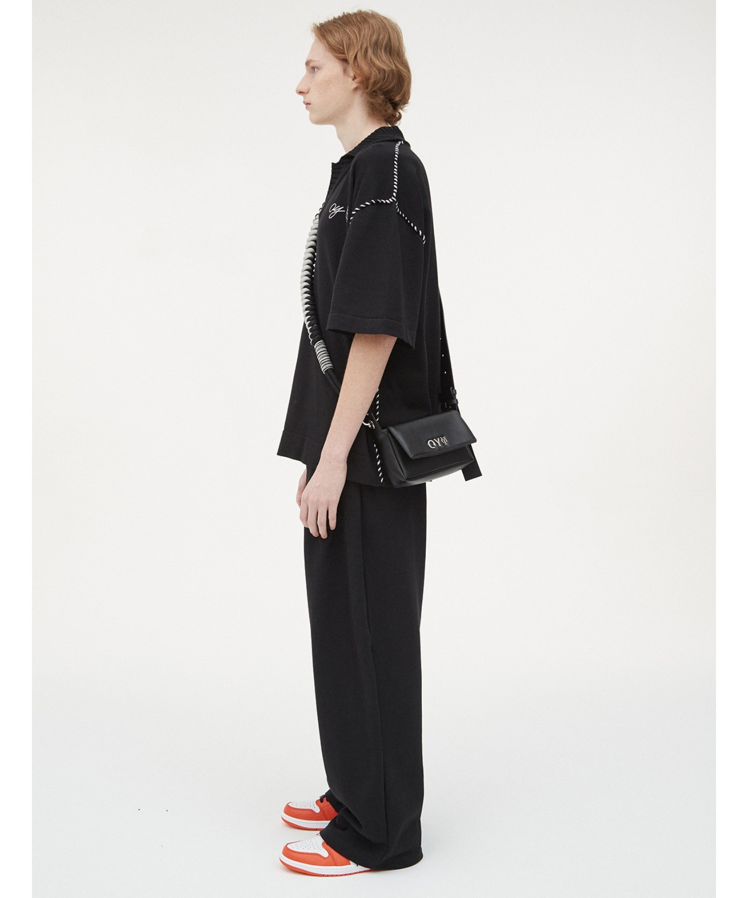 OY/オーワイ』STITCH COLLAR HALF KNIT/ステッチデザイン ニット