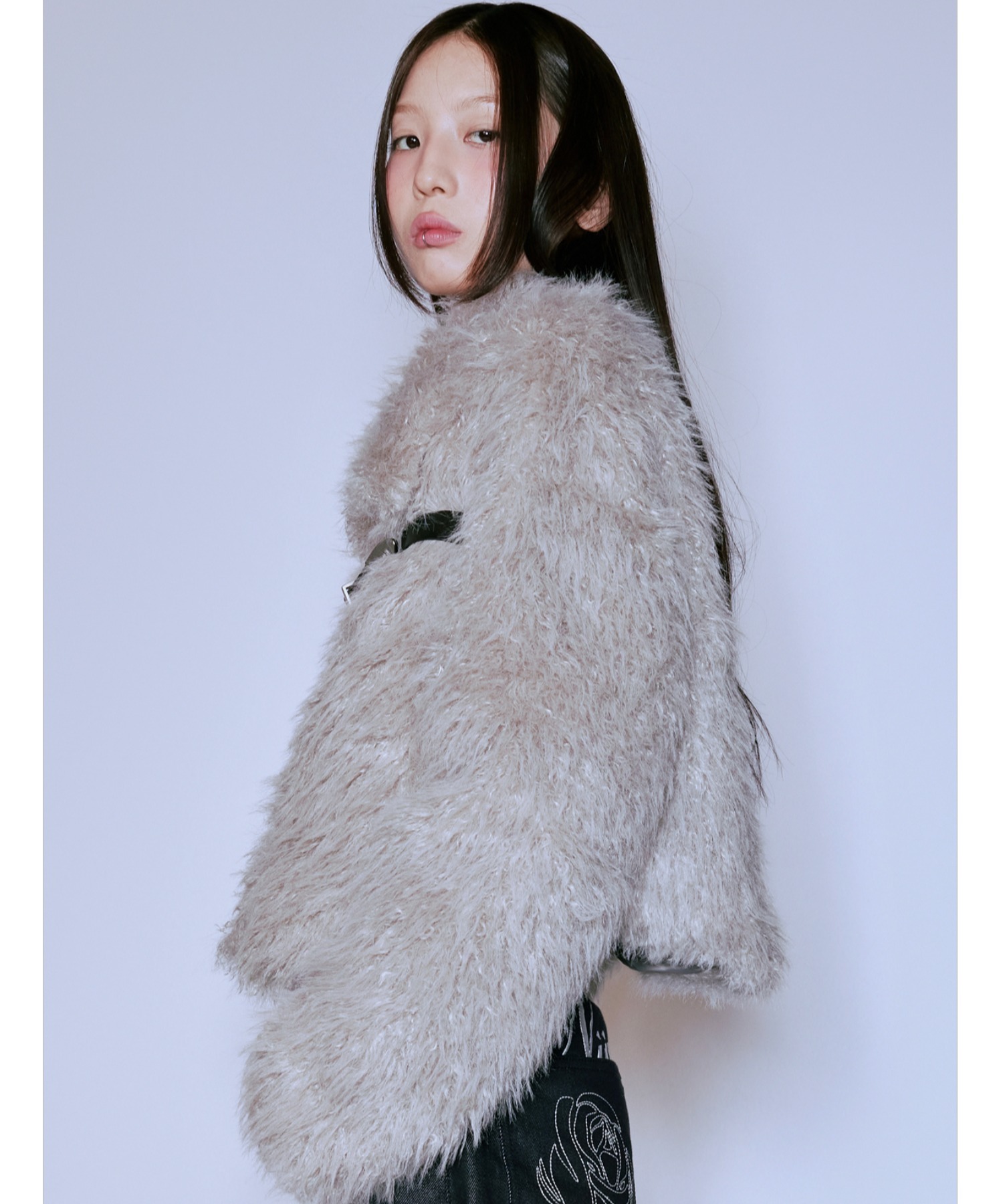 A'GEM/9 × .kom 『NIIER NOR/ニア ノア』 BELTED FUR JACKET