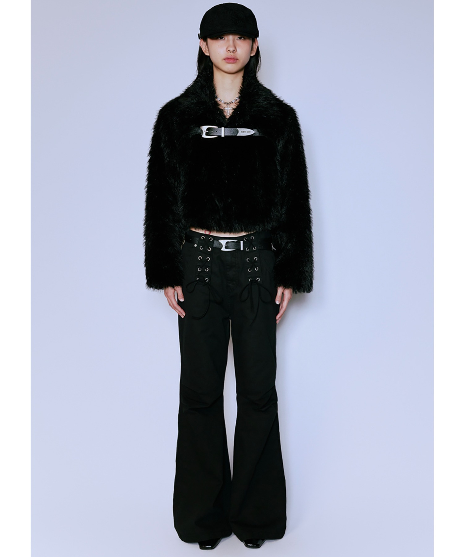 A'GEM/9 × .kom 『NIIER NOR/ニア ノア』 BELTED FUR JACKET/ベルト