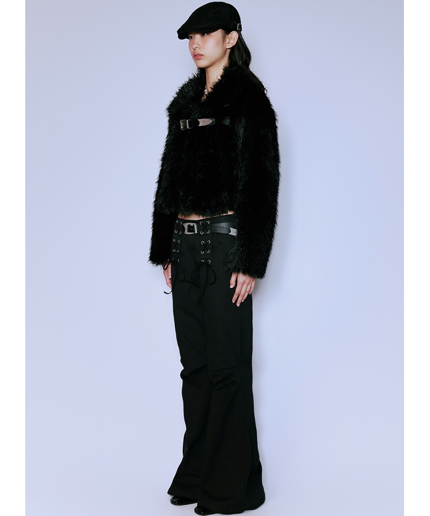 A'GEM/9 × .kom 『NIIER NOR/ニア ノア』 BELTED FUR JACKET/ベルト