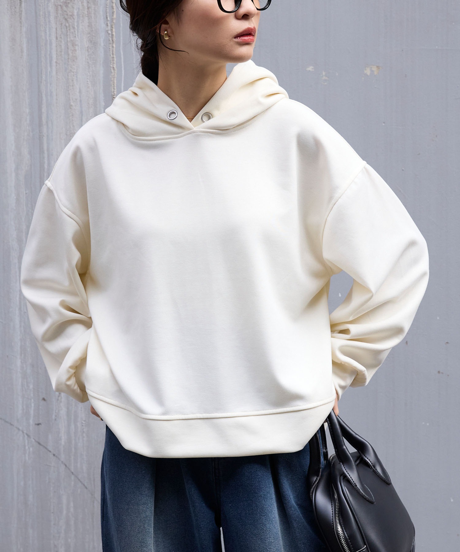 イージードライダンボールニットボリュームスリーブプルオーバー