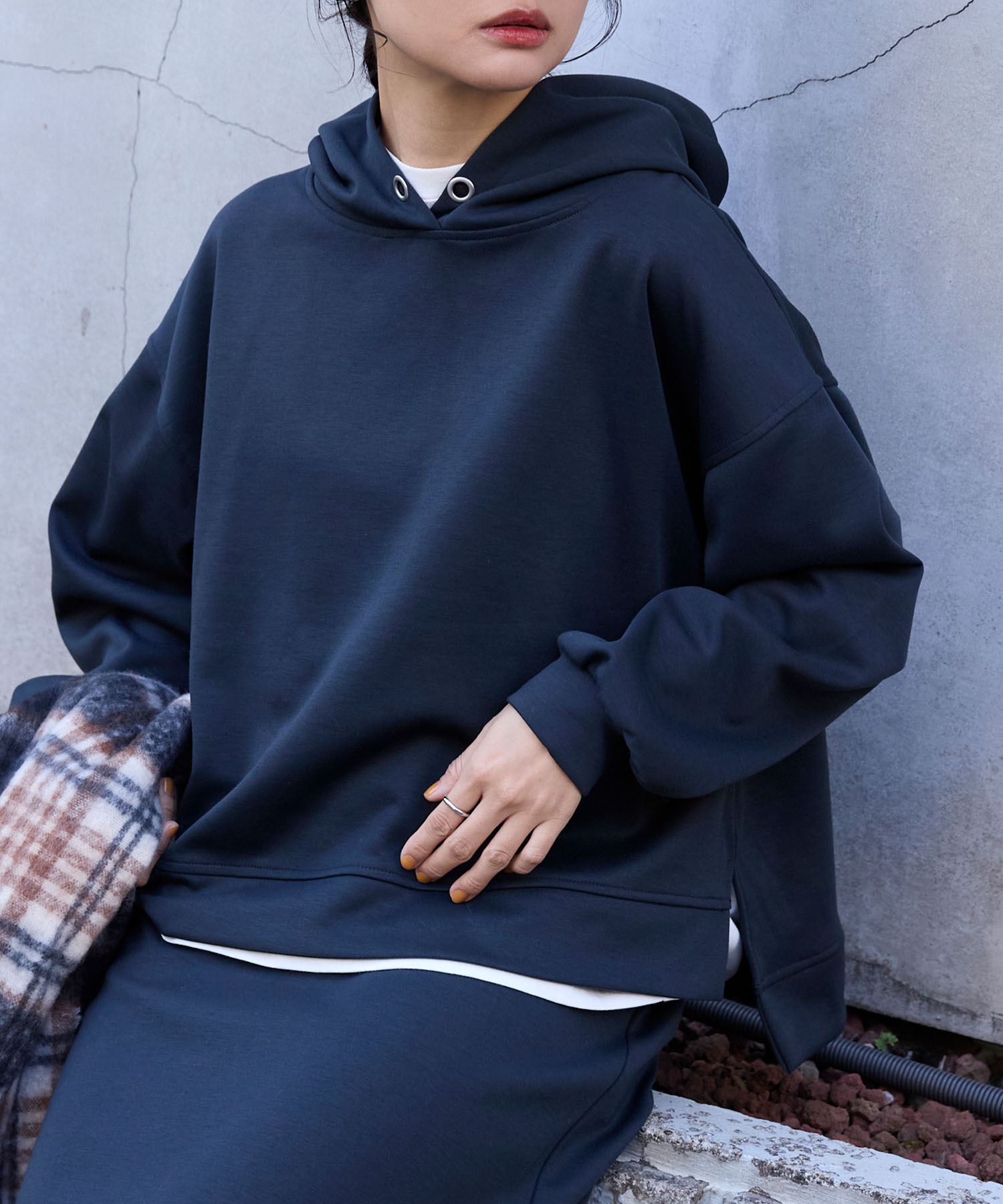 イージードライダンボールニットボリュームスリーブプルオーバー