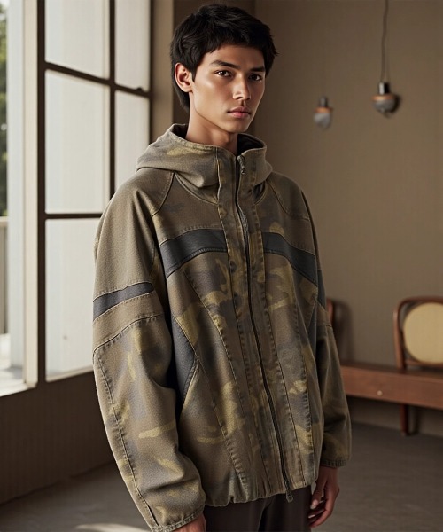 A'GEM/9×.kom『select/セレクト』VINTAGE CAMOUFLAGE HOODIE JACKET