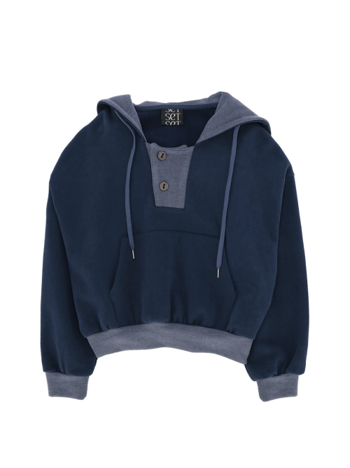 DEN THICK HOODIE (BLUE) — толстовка с капюшоном, синяя