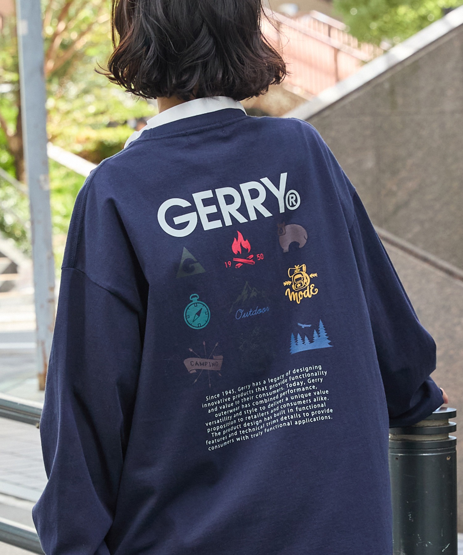 GERRY/ジェリー 別注 バックサークルロゴプリント ビッグシルエット