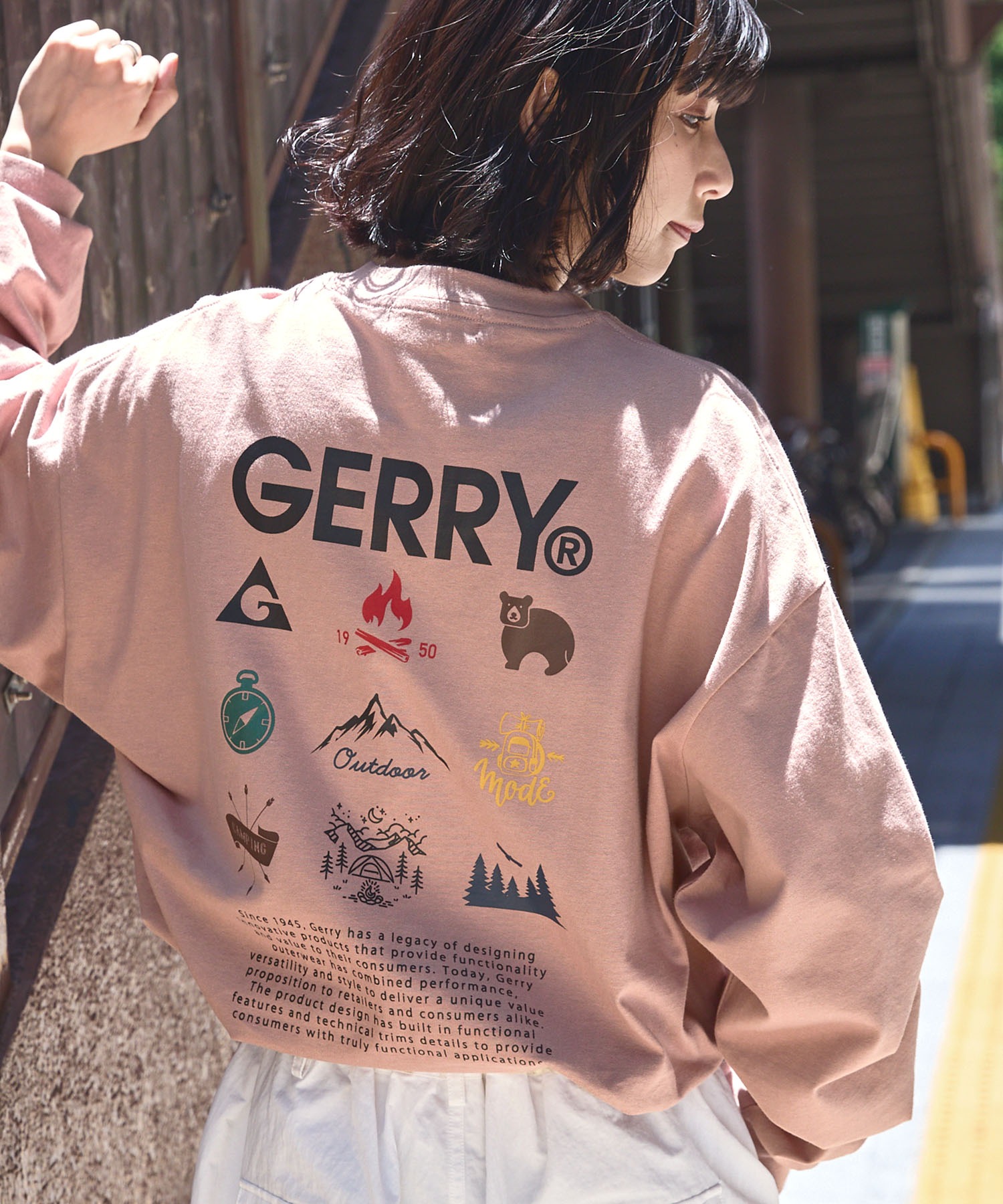 GERRY/ジェリー 別注 バックサークルロゴプリント ビッグシルエット
