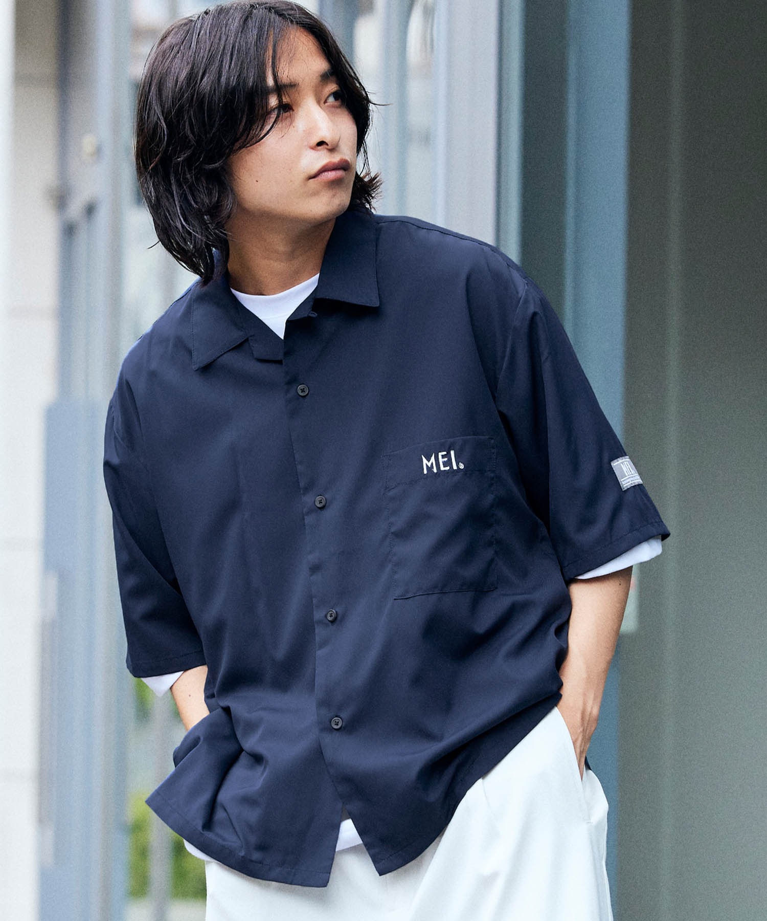 MEI/メイ MONO-MART別注 リラックスオープンカラー半袖シャツ
