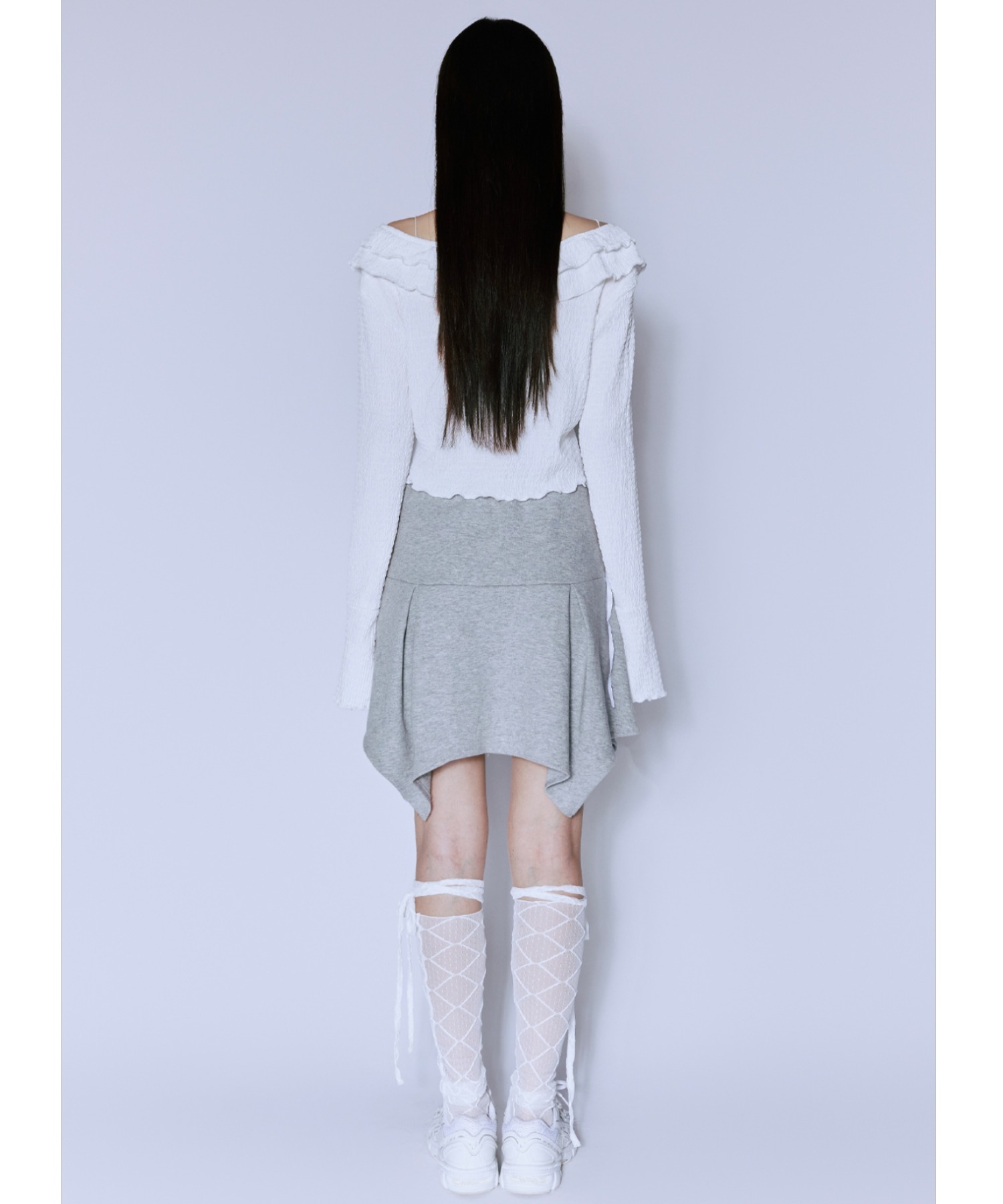 A'GEM/9 × .kom 『NIIER NOR/ニア ノア』 WRINKLE ROSE CARDIGAN
