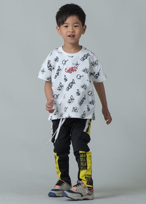 総柄プリントtシャツ 親子コーデ かっこいいパパとおそろい