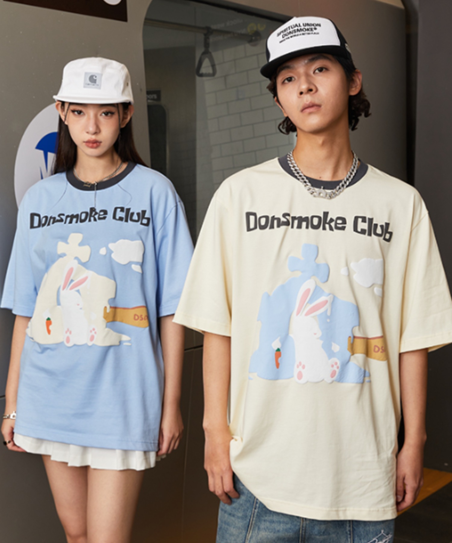 A'GEM/9 × .kom『DONSMOKE/ドンスモーク』ラビット半袖