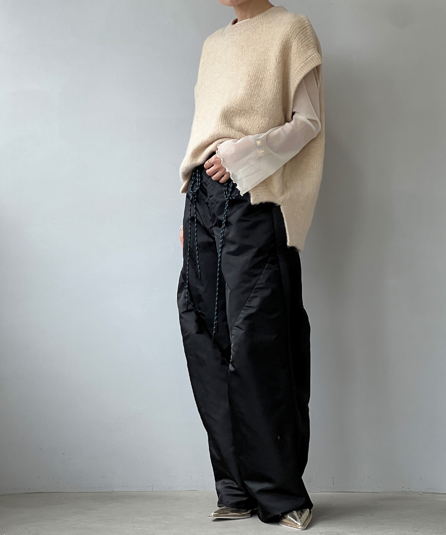 ギャザー バルーンボリュームパンツ chw23a045-ファッション通販