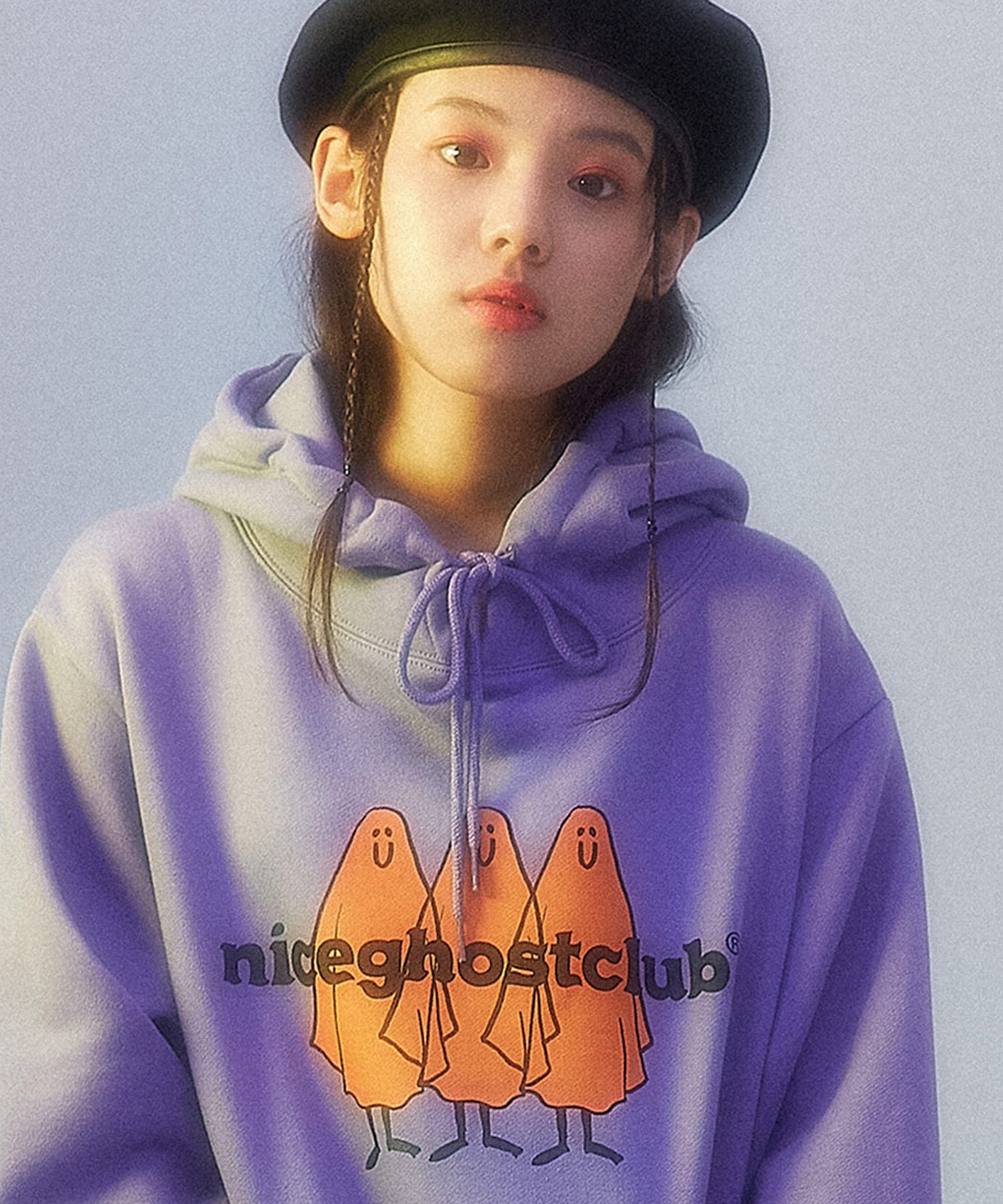 Nice Ghost Club ナイスゴーストクラブ 3 Logo 現金特価 韓国ブランド プルオーバー ゴースト パーカー ロゴフーディー Hoodie