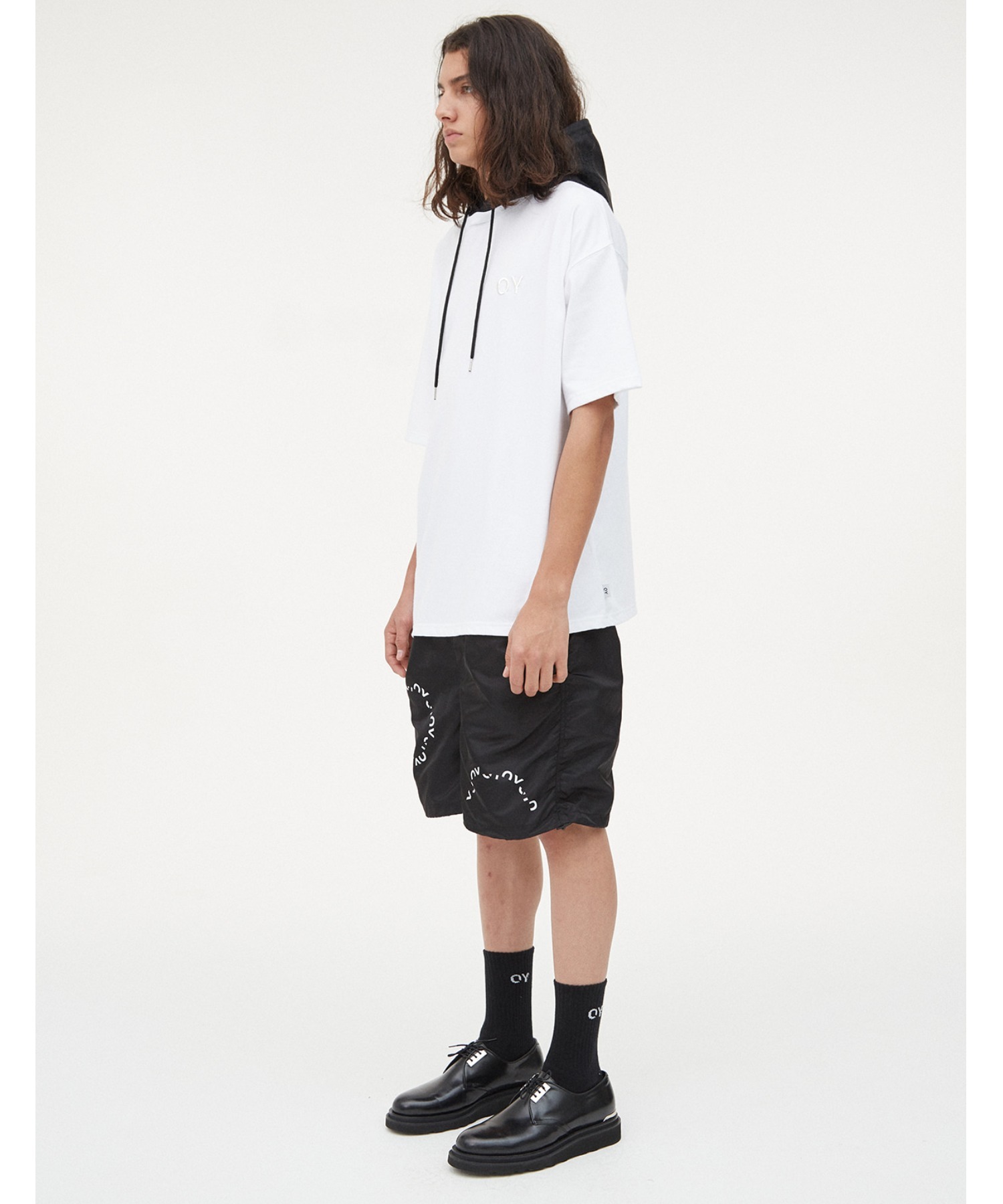OY/オーワイ』NYLON LOGO HOODIE T/ナイロン フードデザイン