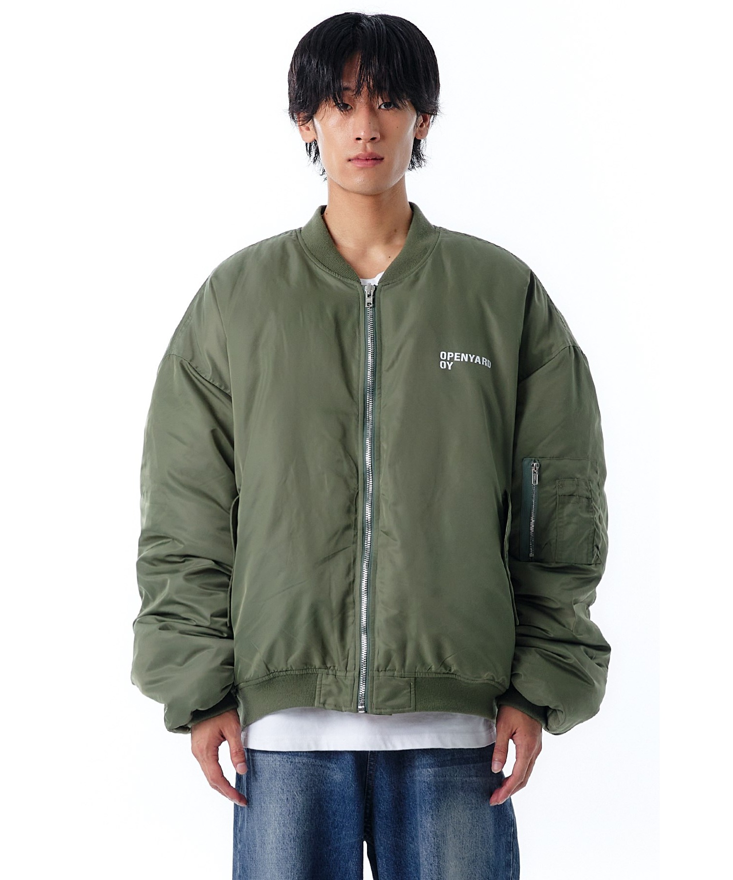 OY/オーワイ』OVERSIZED SHIRRNG SHIRRING BOMBER MA-1/オーバーサイズ ...