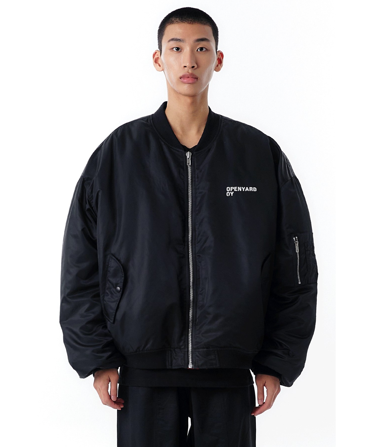 OY/オーワイ』OVERSIZED SHIRRNG SHIRRING BOMBER MA-1/オーバーサイズ 