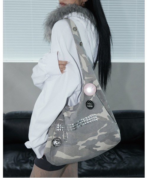 A'GEM/9 × .kom 『NIIER NOR/ニアノア』 CROSS STUD SHOULDER BAG