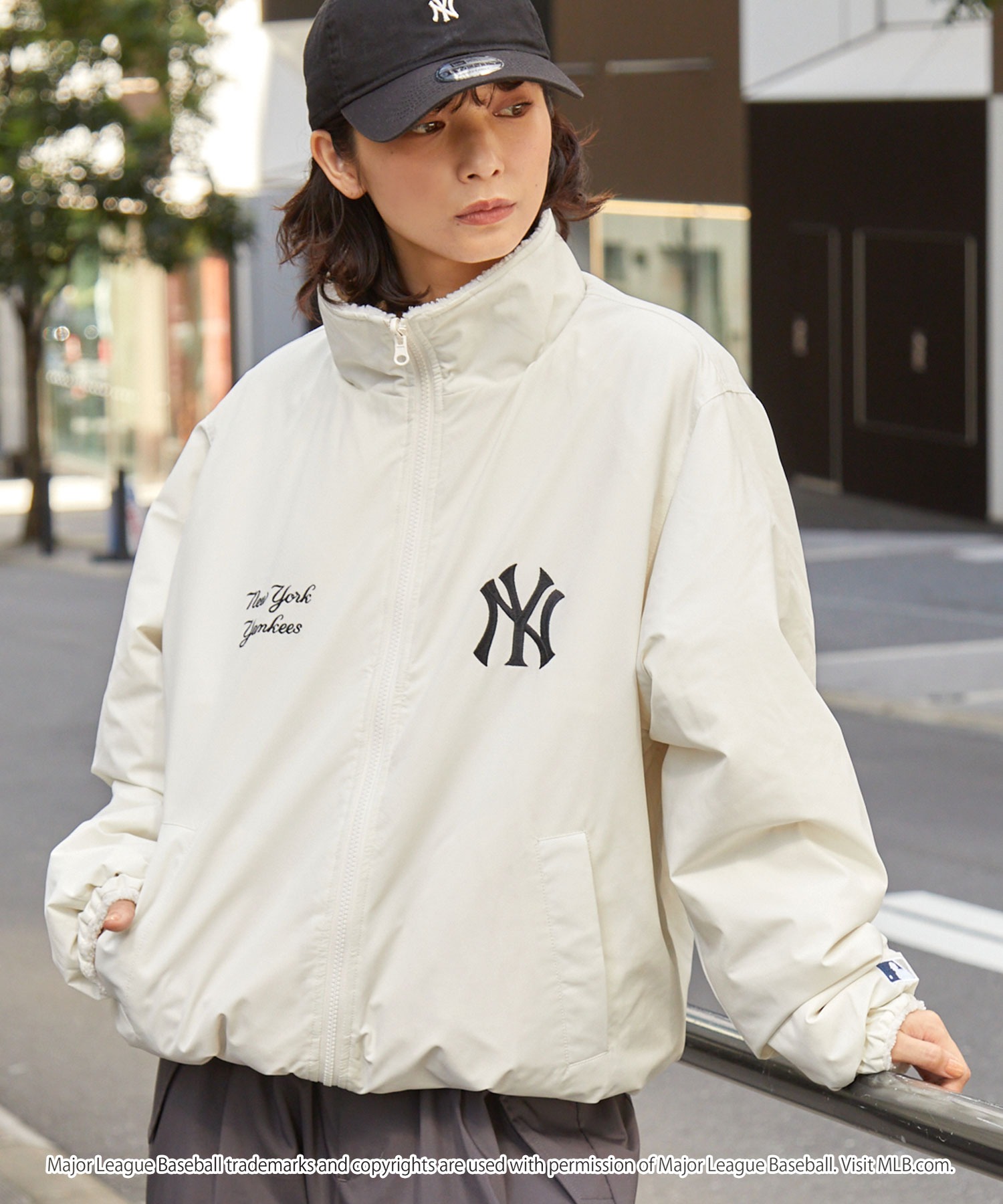 メジャーリーグベースボール 別注 ワッペン刺繍 ナイロントラックブルゾン　M MLB/メジャーリーグベースボール 別注 ワッペン刺繍 オーバーサイズ