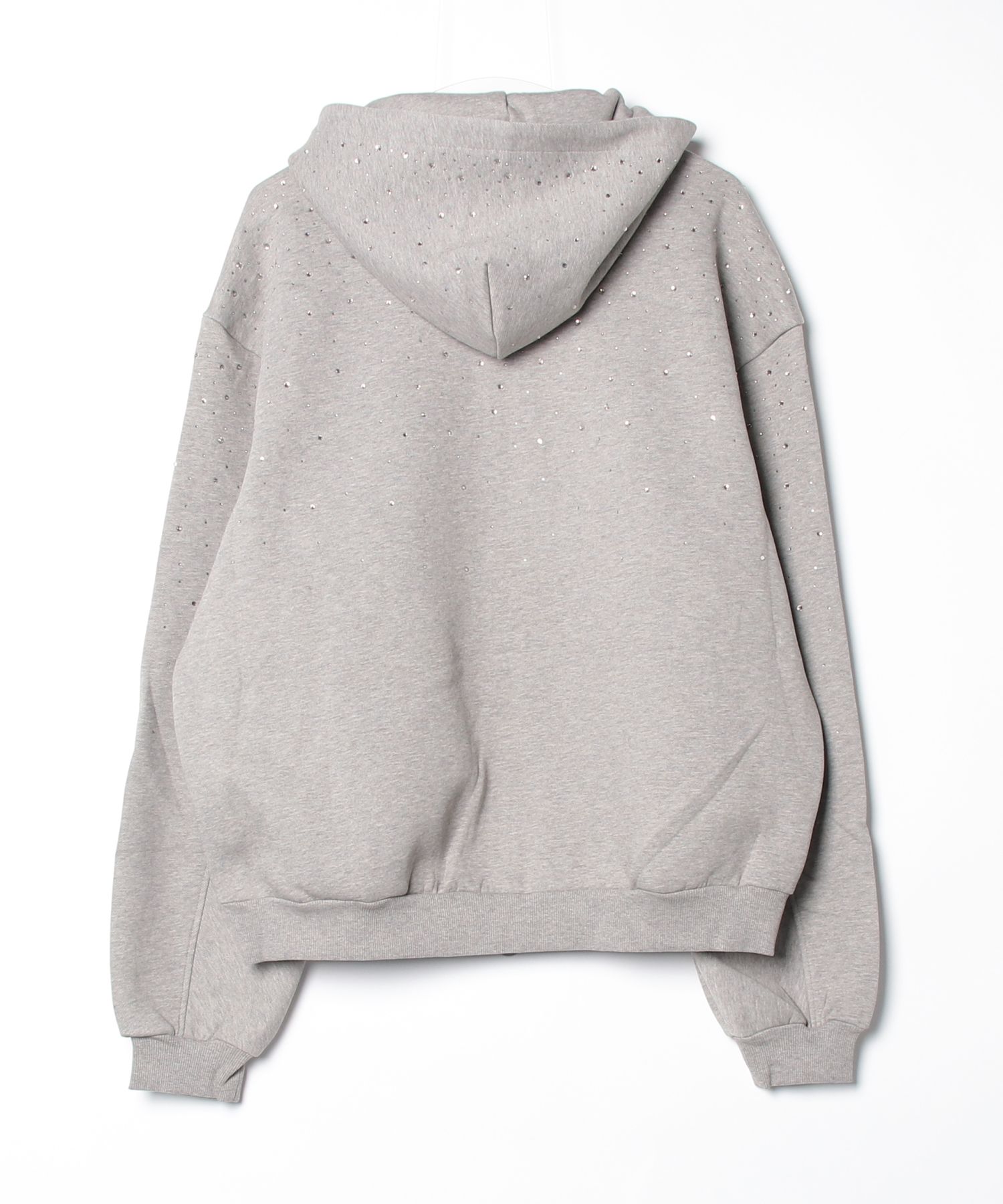 A'GEM/9 × .kom 『ARULE/アルール』Rhinestone Splash Zip Hoodie