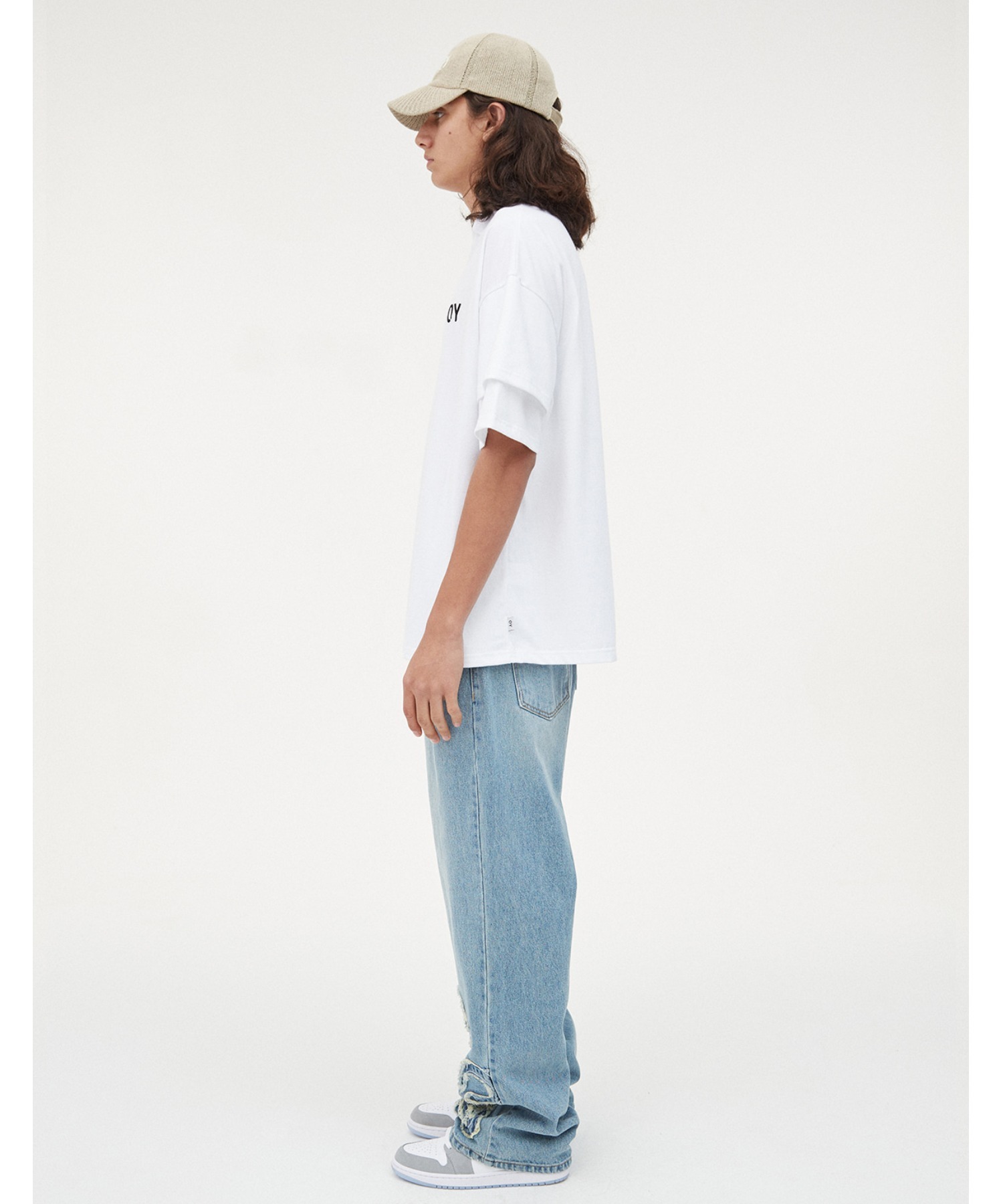 OY/オーワイ』LAYERED COLLAR T/レイヤード 襟付き半袖Tシャツ