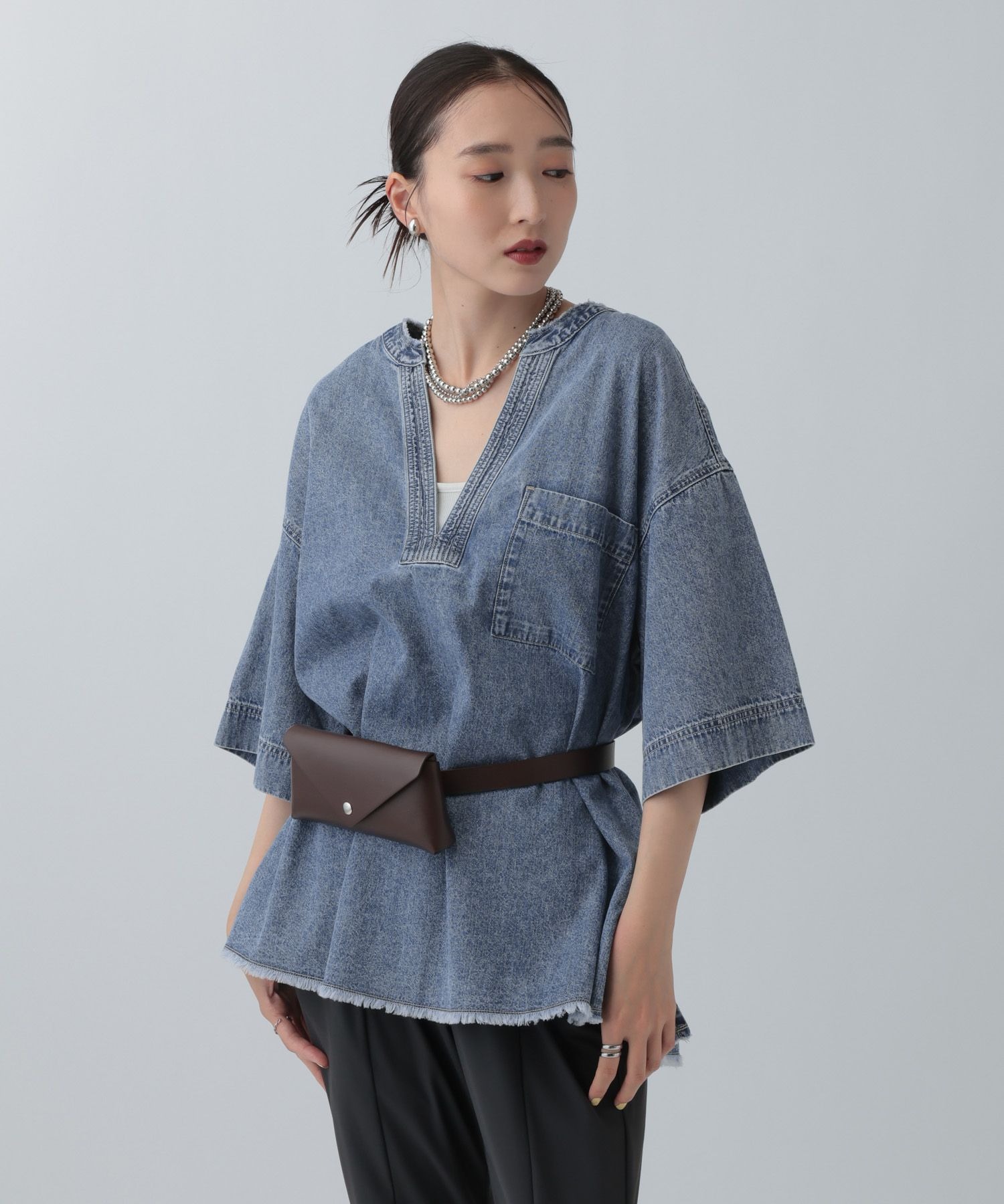 Denim Skipa T‑Blouse 664824 — джинсовая блуза‑футболка