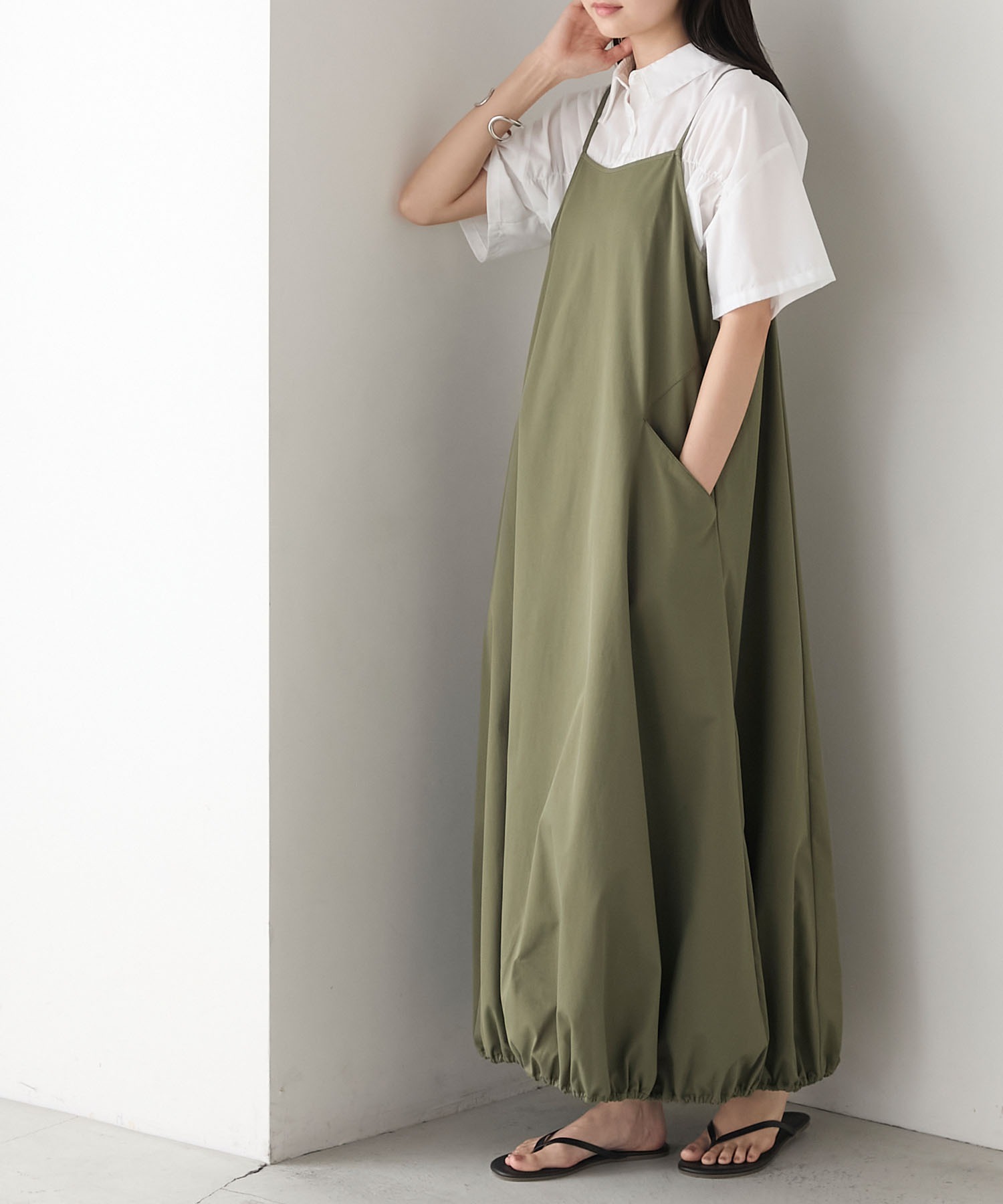 【最終値下げ】バルーンシルエットキャミワンピース sakishimatokyo ワンピース バルーンキャミドレス/バルーン