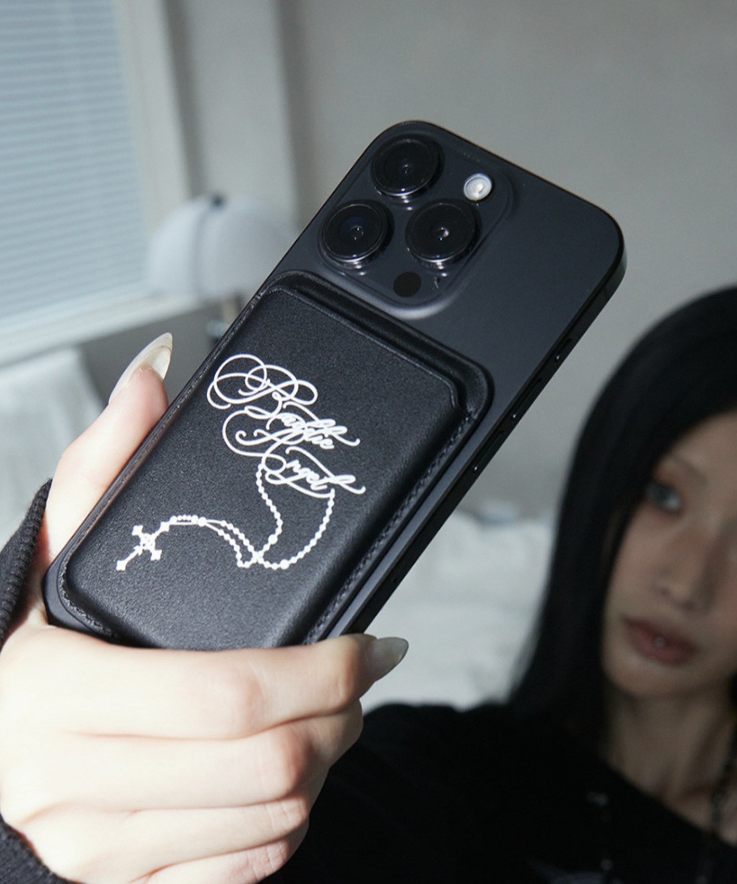 【韓国限定】エヴァ展 MagSafe カードウォレット ブラック　Y692 韓国限定】エヴァ展 MagSafe カードウォレット ブラック Y692